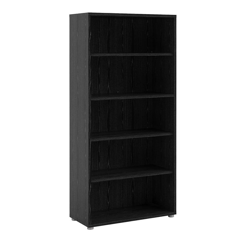 Business Pro Bookcase 4 Shelves in Black woodgrain